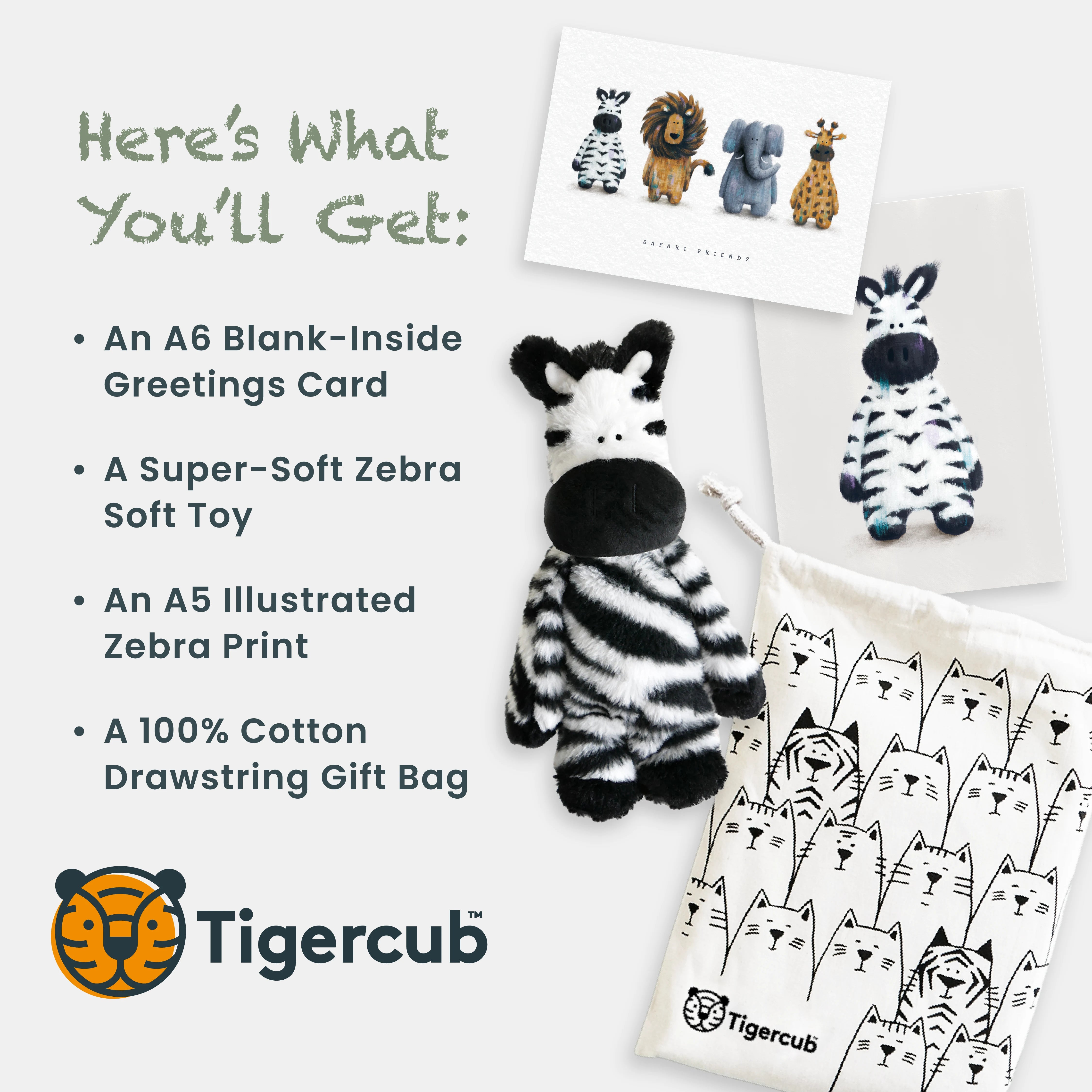 Zebra gift set - Gender neutral baby gift set