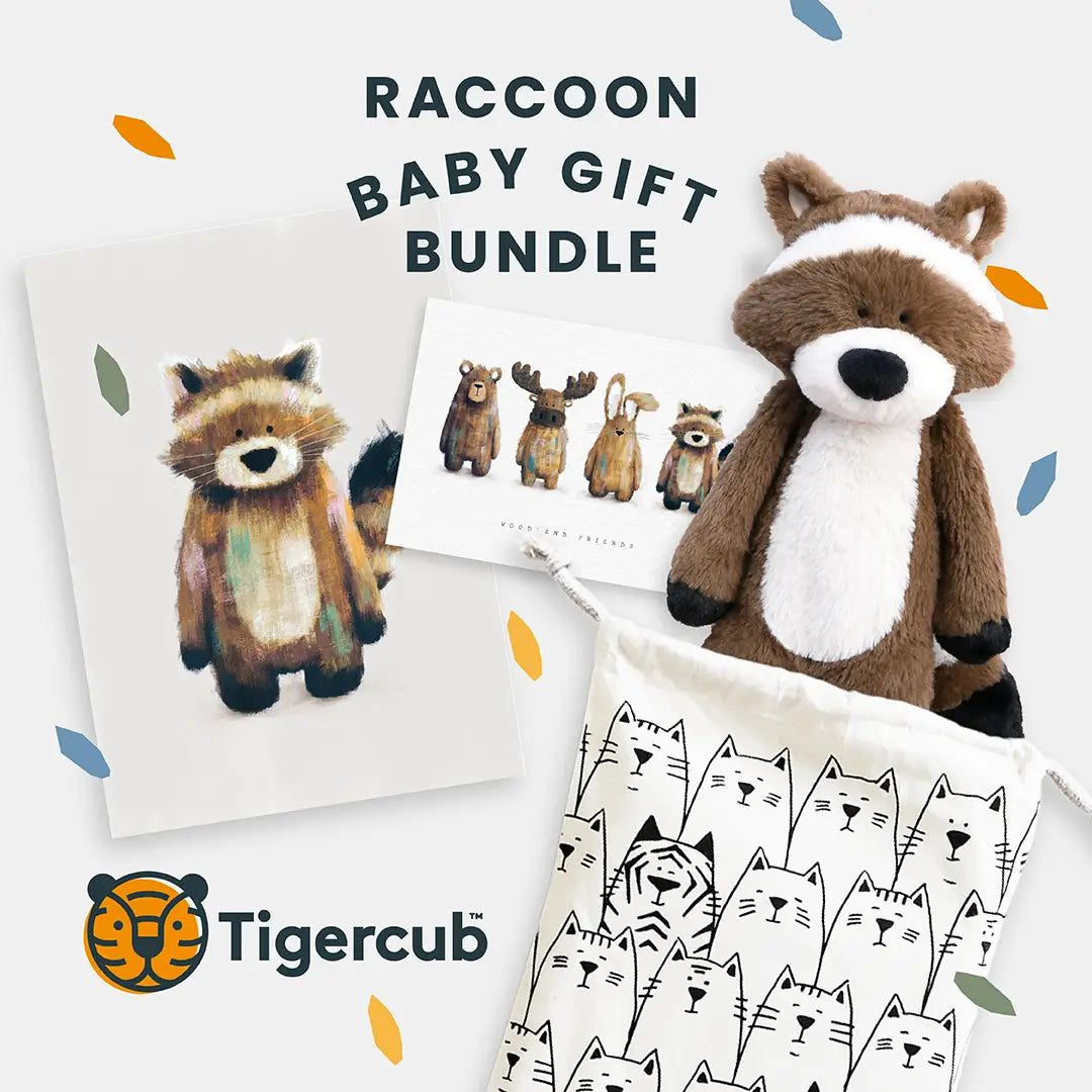 Raccoon gift set - Gender neutral baby gift set