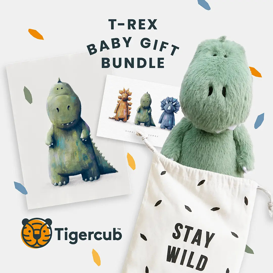 T-Rex gift set - Gender neutral baby gift set