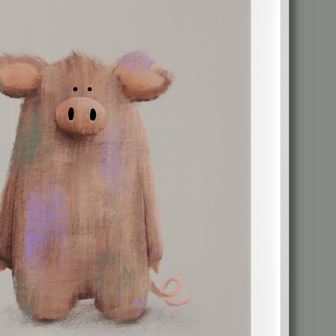 Fiver Friday - Farmyard Pig Nursery Print A4