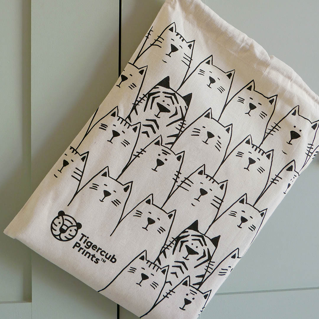 Drawstring Bag - Kittens & Tigers