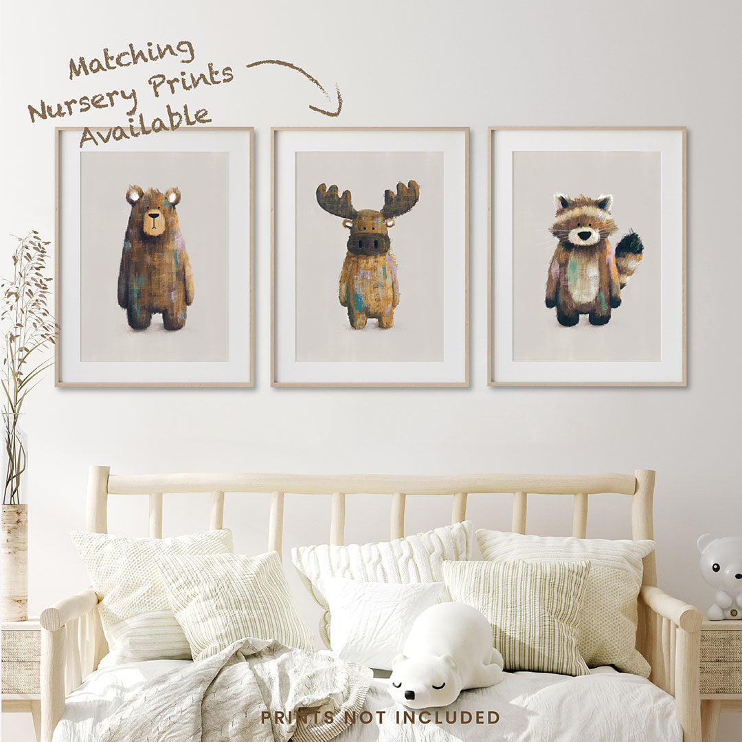 A woodland themed Children's Greetings Card with matching prints available separately