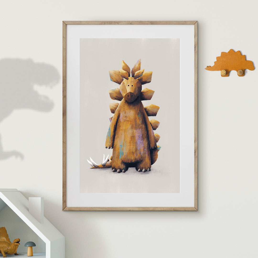 Stegosaurus Dinosaur Nursery Print