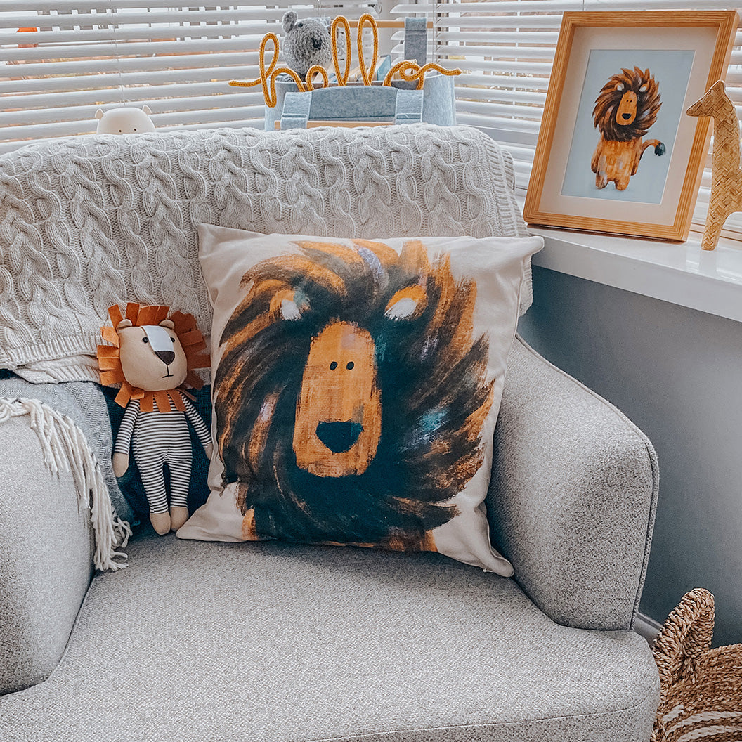 Lion Nursery Cushion Cover
