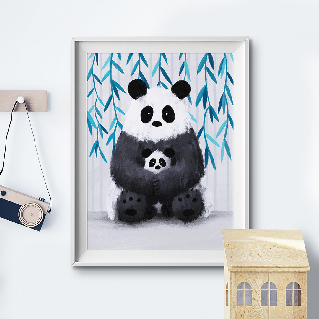 Jungle Panda Nursery Print