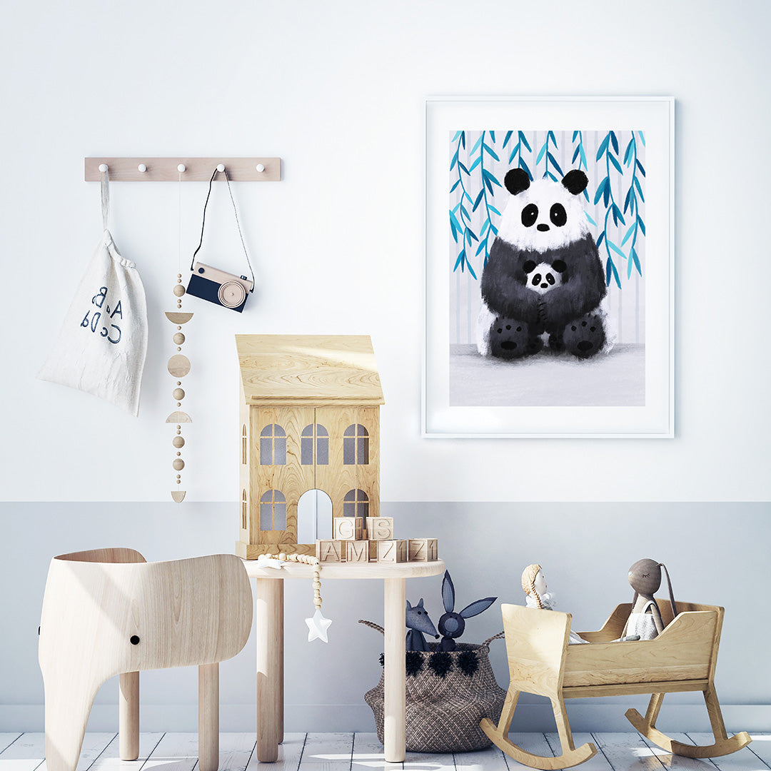 Jungle Panda Nursery Print