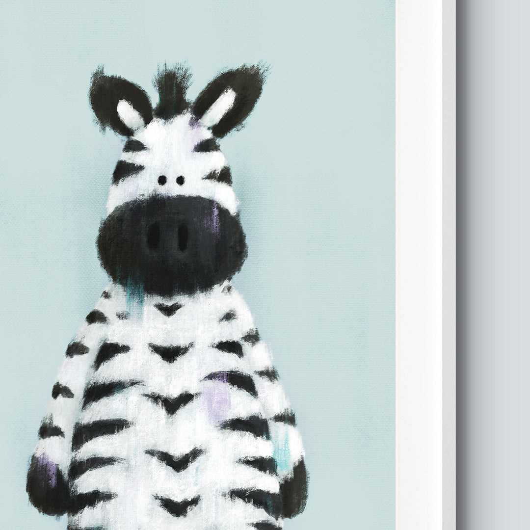 Safari Zebra Nursery Print