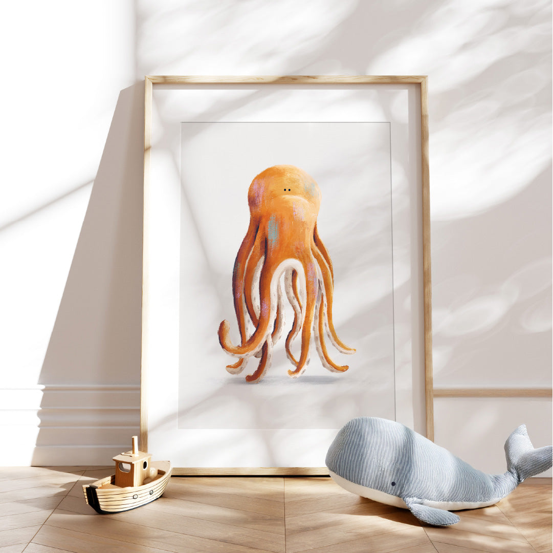 Octopus Sea-life Nursery Print