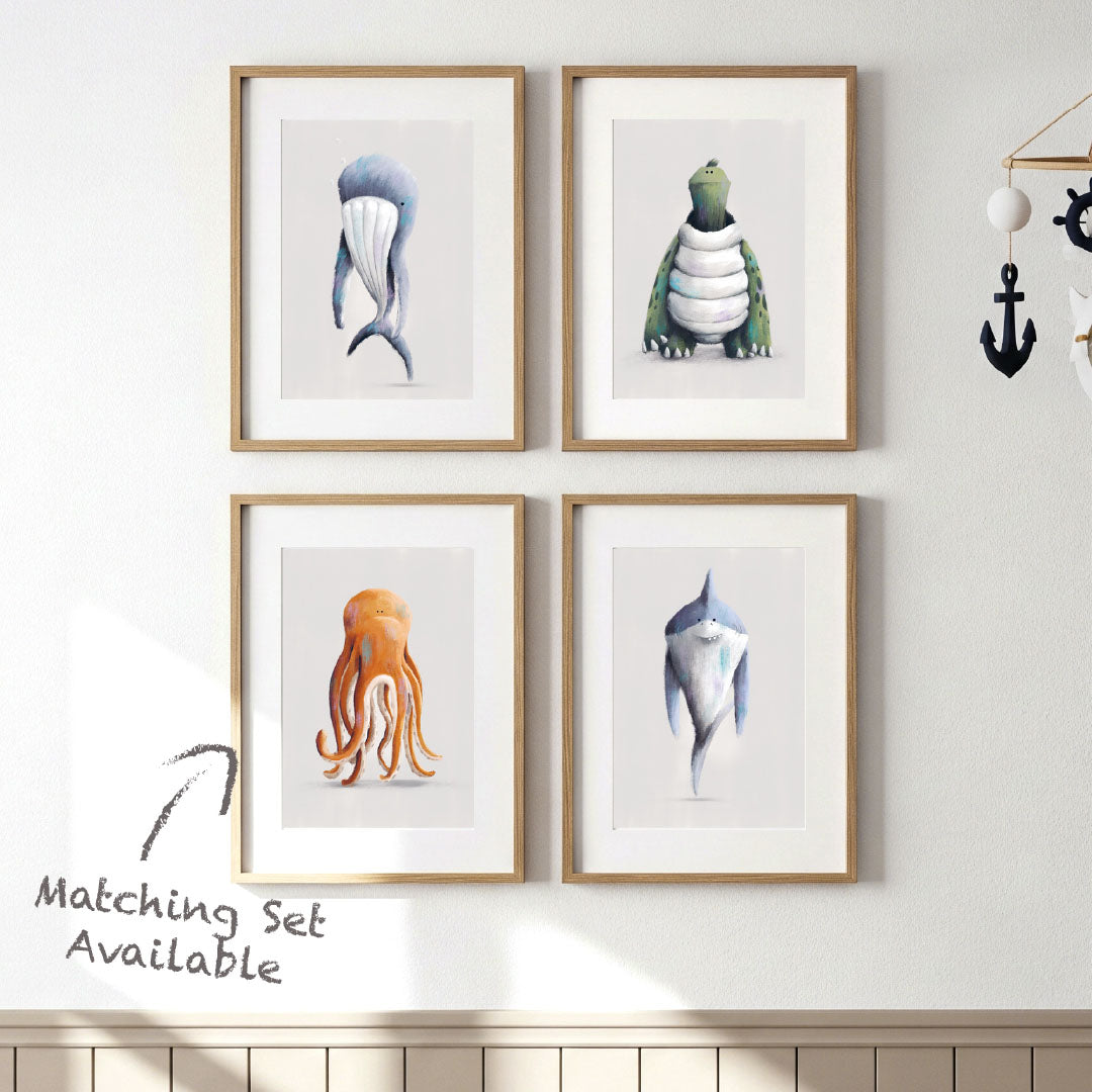 Octopus Sea-life Nursery Print