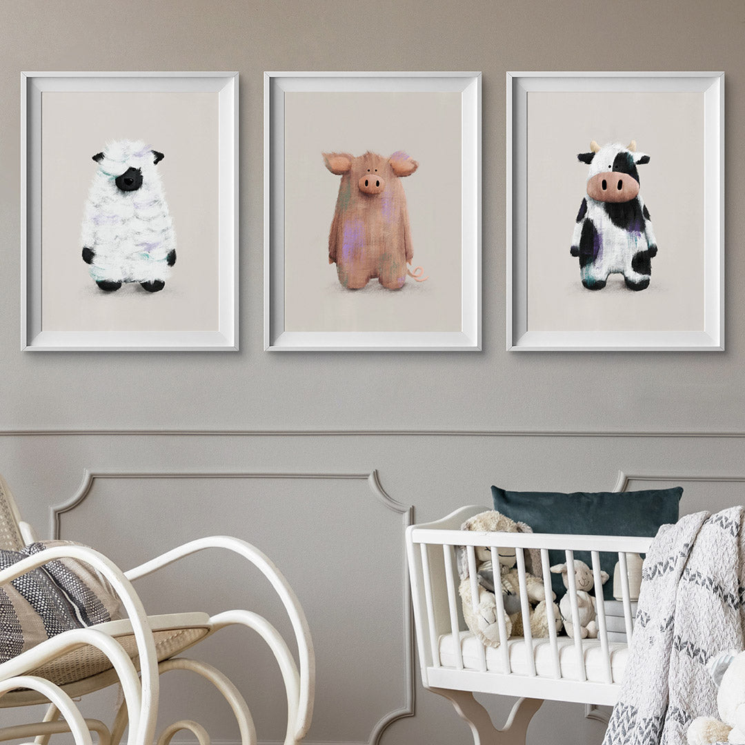 Farmyard Animals Nursery Prints Set of 3
