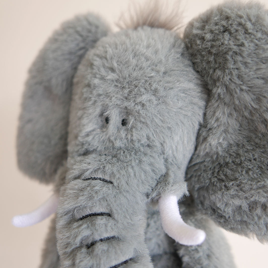 Close-up of soft fur on elephant soft toy
