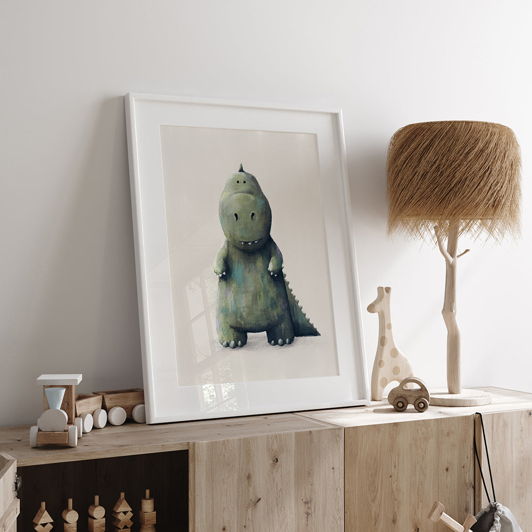 T-Rex Dinosaur Nursery Print