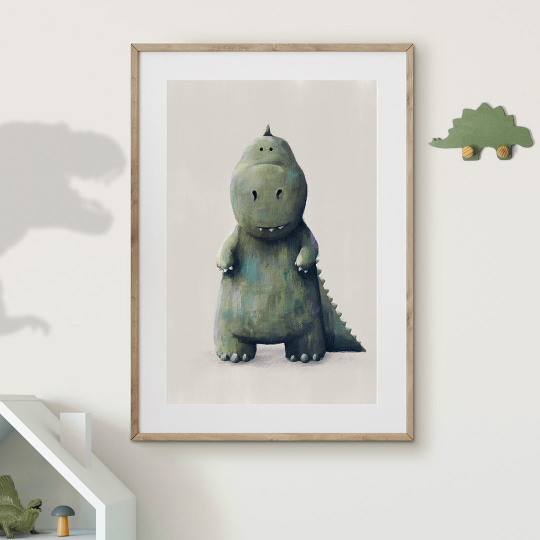 t-rex nursery print
