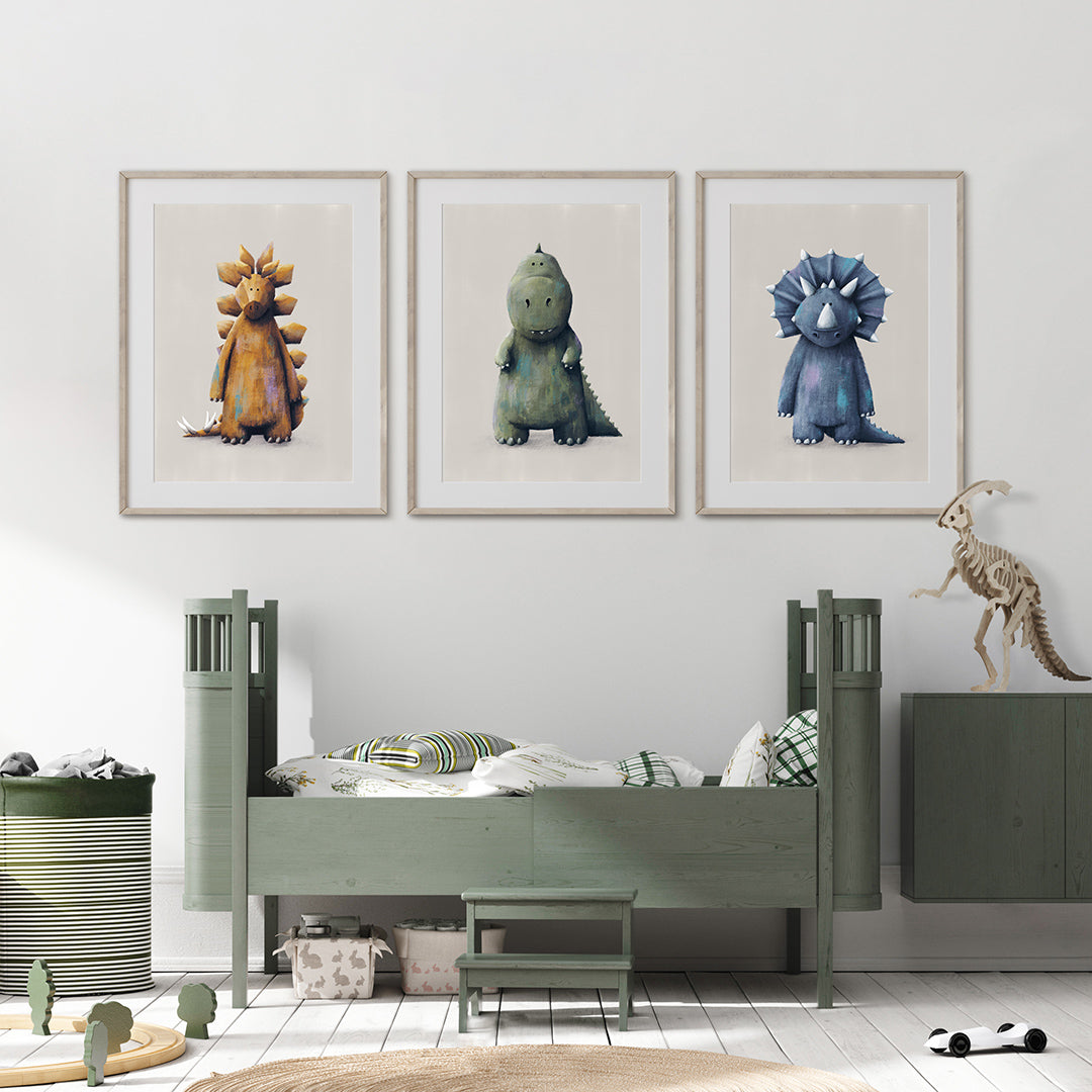 Dinosaur Nursery Prints set of 3