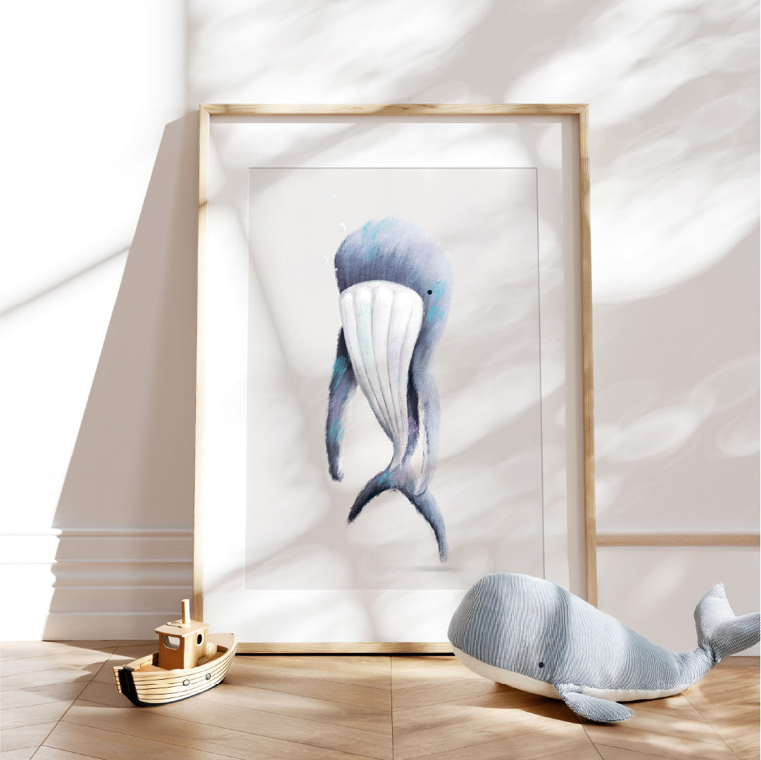 Whale Sea-life Nursery Print