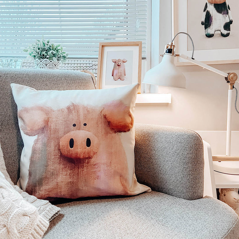 Farmyard Pig Nursery Cushion Cover
