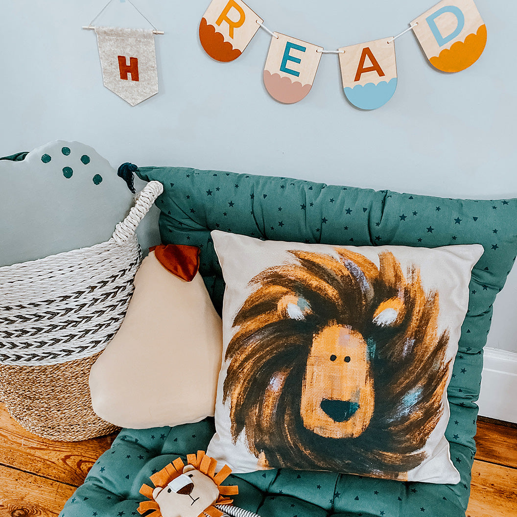 Safari Lion Nursery Cushion Cover