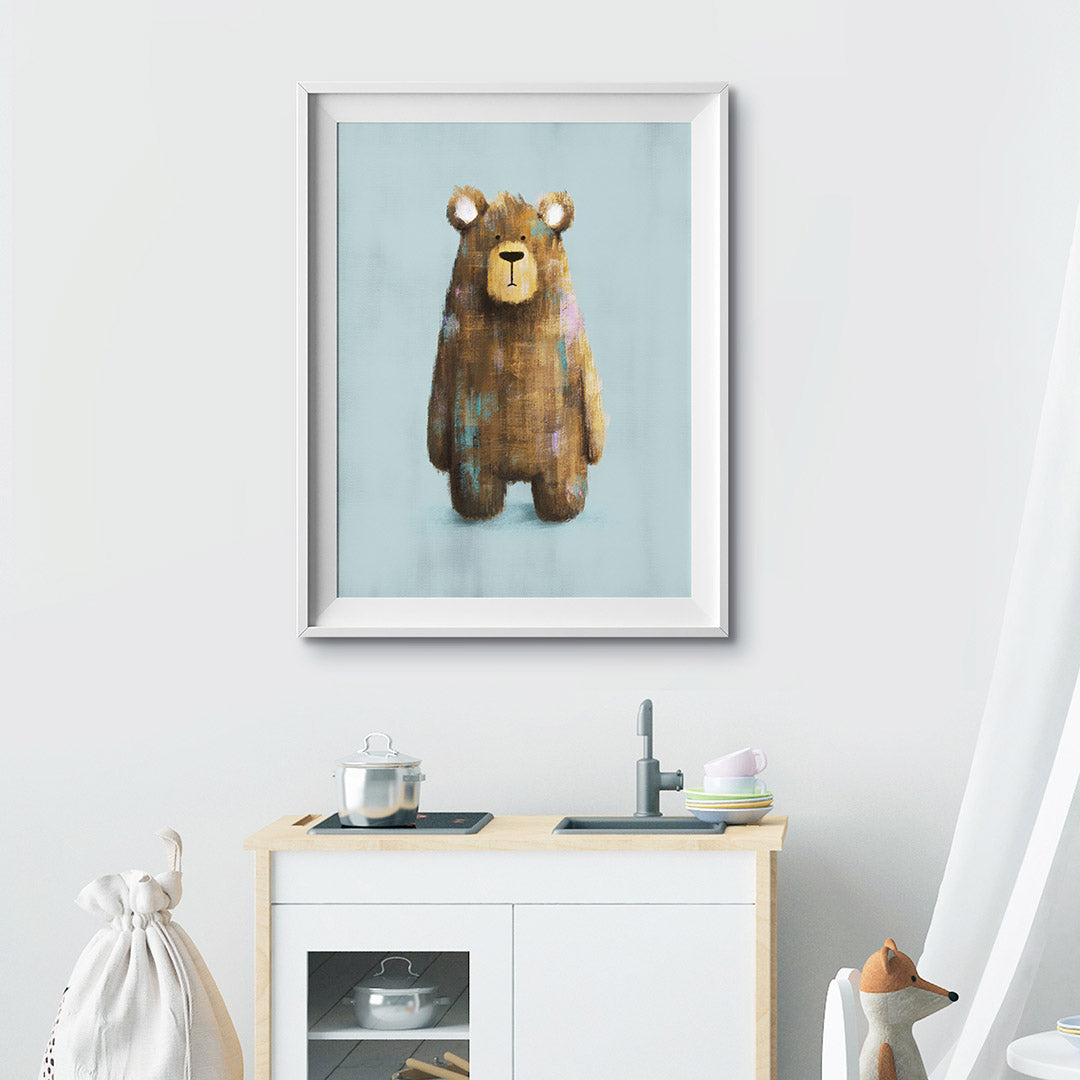 Woodland Bear Nursery Print