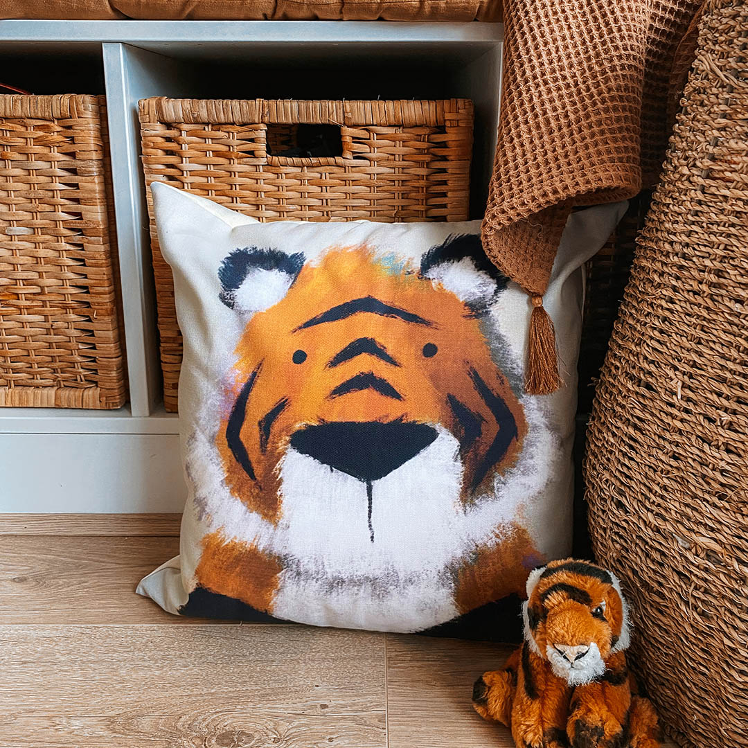 Jungle Tiger Nursery Cushion Cover