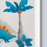 Scandi Dinosaur Nursery Print