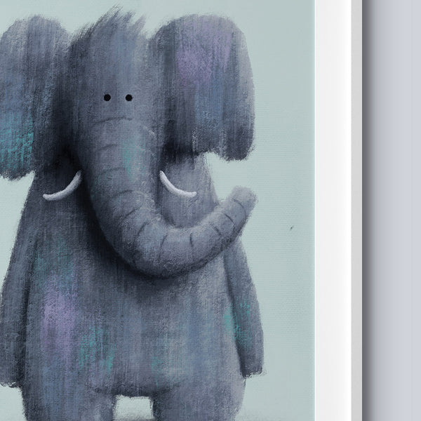 Safari Elephant Nursery Print