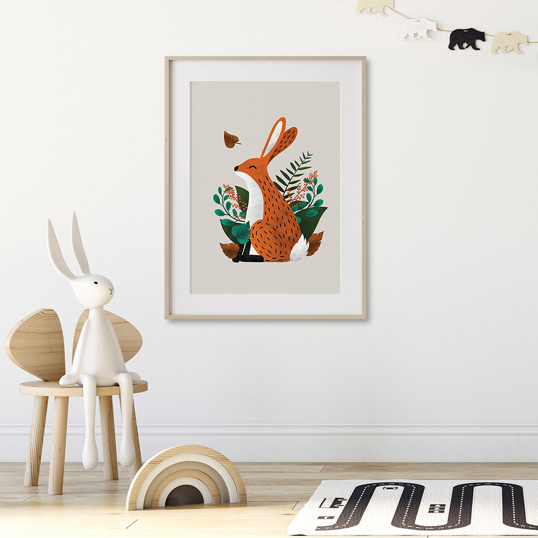 Neutral Scandi Woodland Animals Nursery Prints Set of 3