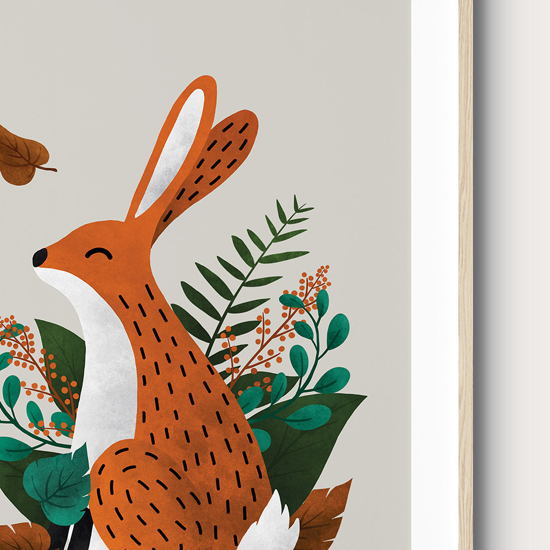 Neutral Scandi Woodland Animals Nursery Prints Set of 3