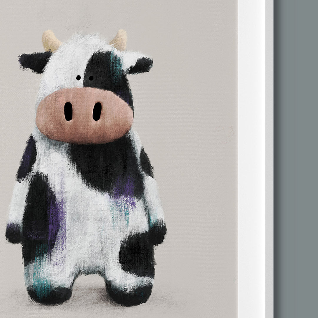 Farmyard Cow Nursery Print