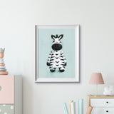 Safari Zebra Nursery Print