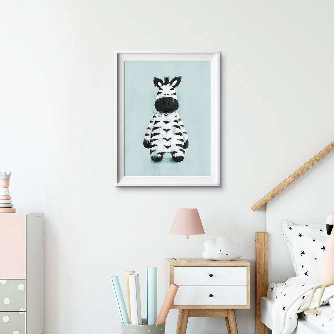 Safari Zebra Nursery Print