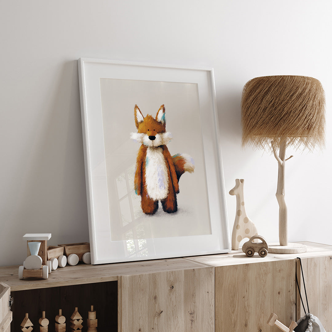 Woodland Fox Childrens Nursery Print